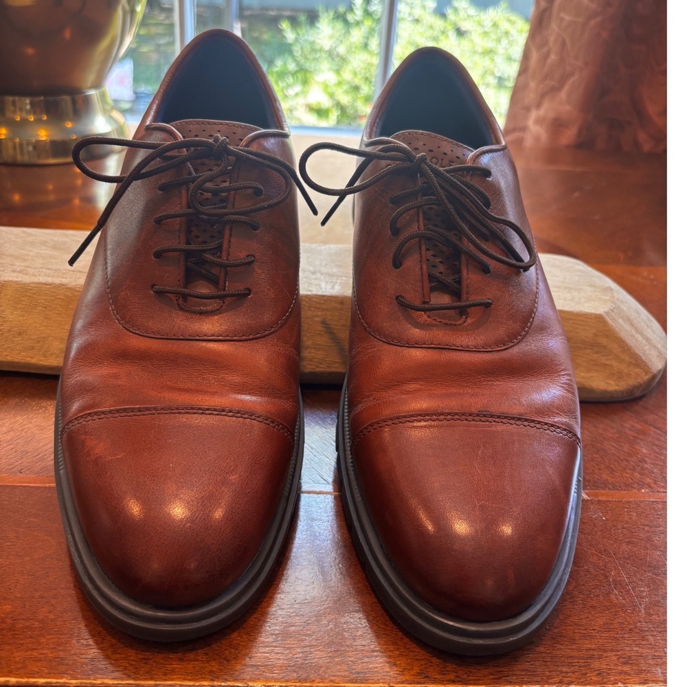 Cole Haan Grand Ambition Cap Toe Oxford British Tan Leather C40330 Mens 10.5 M